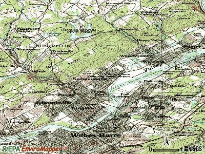 Swoyersville topographic map