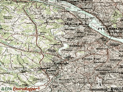 Thornburg topographic map
