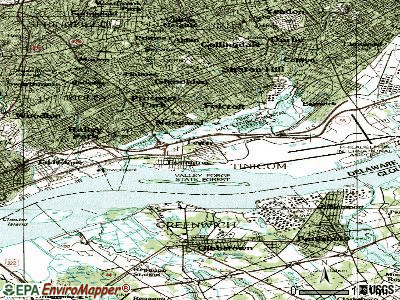 Tinicum Township topographic map