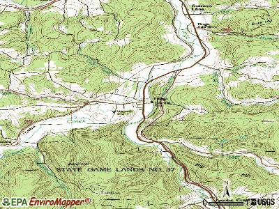 Tioga topographic map