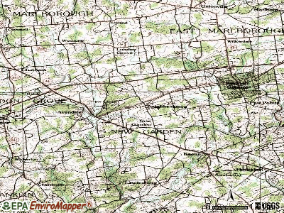 Toughkenamon topographic map