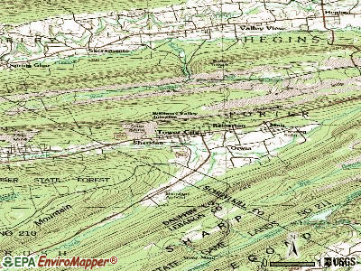 Tower City topographic map