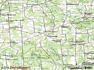 Townville topographic map