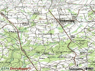 Trumbauersville topographic map