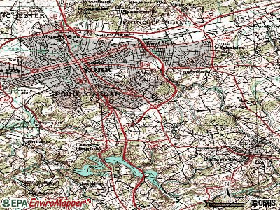 Tyler Run-Queens Gate topographic map