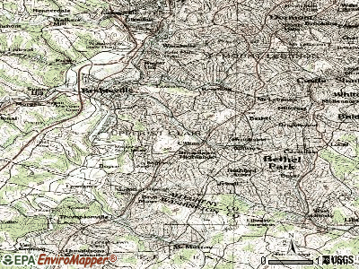 Upper St. Clair topographic map