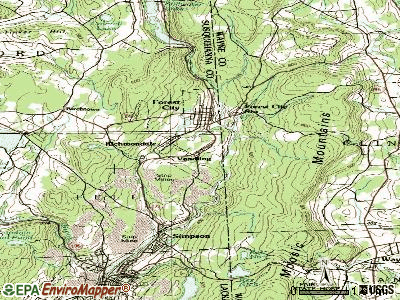 Vandling topographic map