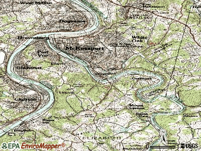 Versailles topographic map