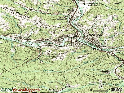 Warren South topographic map