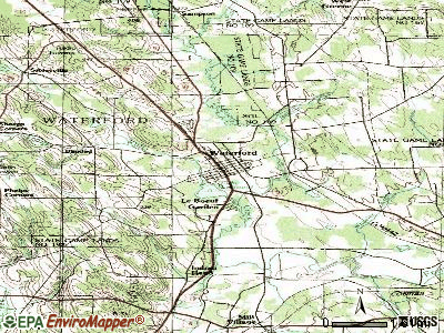 Waterford topographic map
