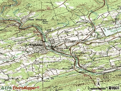 Weissport East topographic map