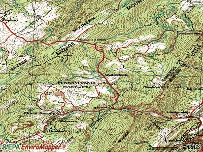 Wellersburg topographic map