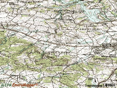 Wernersville topographic map