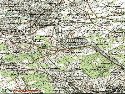 West Conshohocken topographic map