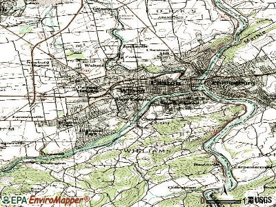 West Easton topographic map