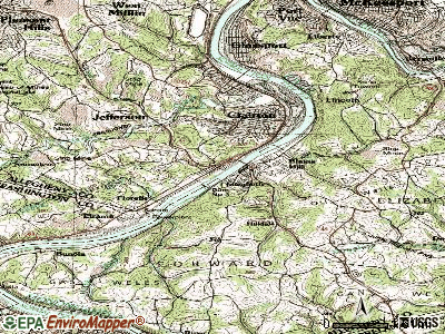 West Elizabeth topographic map