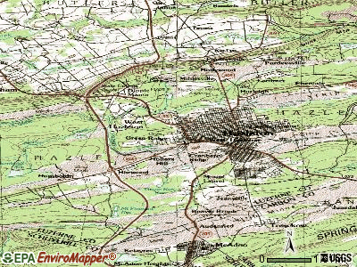 West Hazleton topographic map West Hazleton topographic map