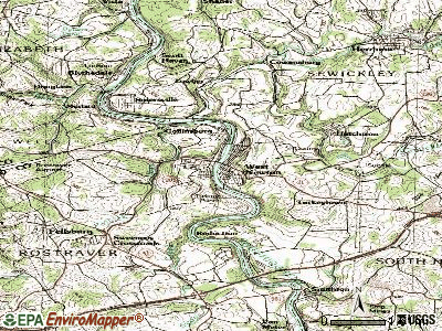 West Newton topographic map