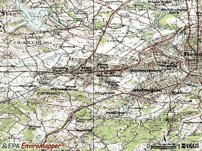 West Wyomissing topographic map