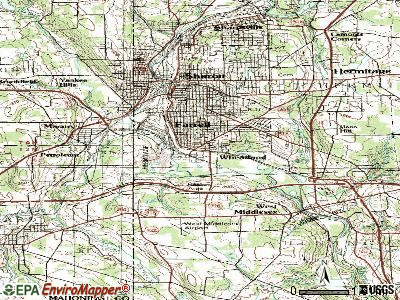 Wheatland topographic map