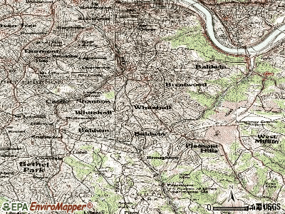 Whitehall topographic map
