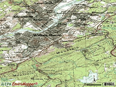 Wilkes-Barre Township topographic map