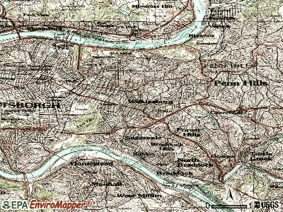 Wilkinsburg topographic map