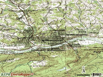 Williamsport topographic map