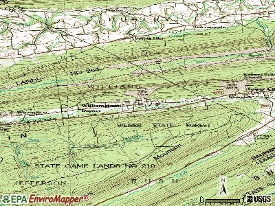 Williamstown topographic map