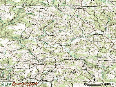 Worthville topographic map