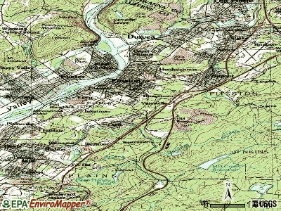 Yatesville topographic map