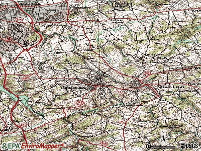 Yoe topographic map