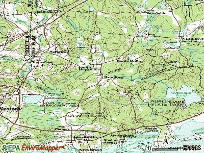 Bradford topographic map