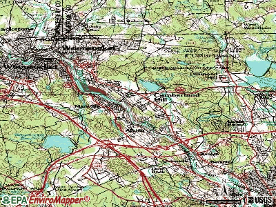 Cumberland Hill topographic map