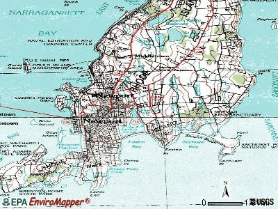 Newport East topographic map