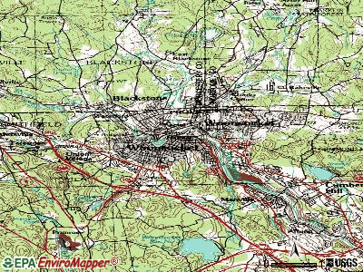 Woonsocket topographic map