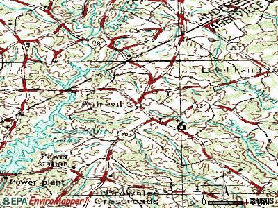 Antreville topographic map