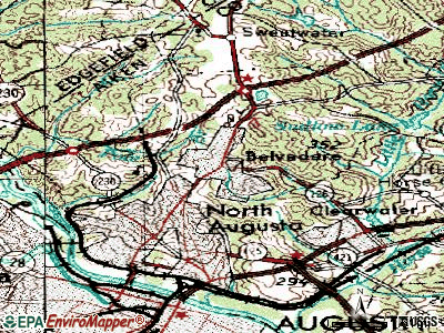 Belvedere topographic map