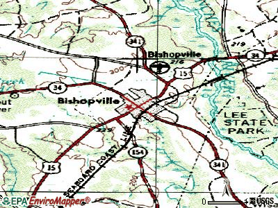 Bishopville topographic map