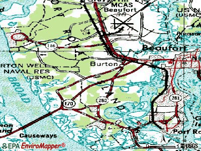 Brunson topographic map
