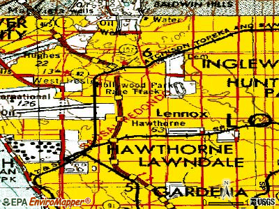 Lennox topographic map