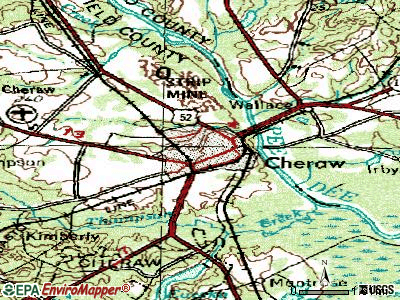 Cheraw topographic map