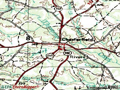 Chesterfield topographic map
