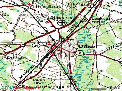 Dillon topographic map
