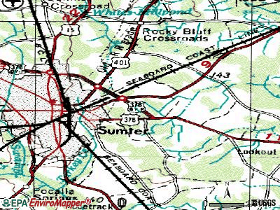 East Sumter topographic map