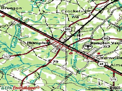 Hampton topographic map