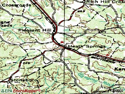 Heath Springs topographic map
