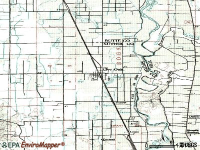 Live Oak topographic map