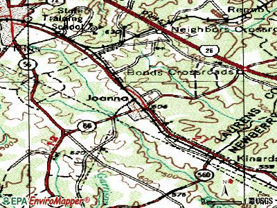 Joanna topographic map
