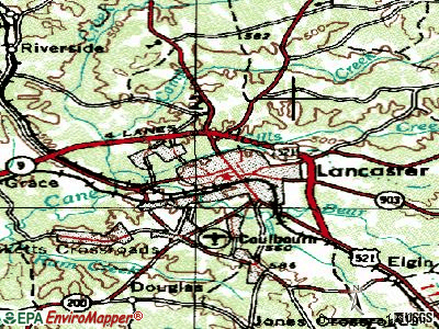 Lancaster topographic map